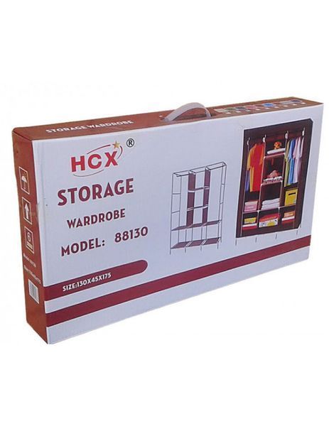 Тканевый Складной Шкаф-Органайзер Для Одежды И Обуви 175х130х45 См Storage Wardrobe 88130 NEO-0815 фото