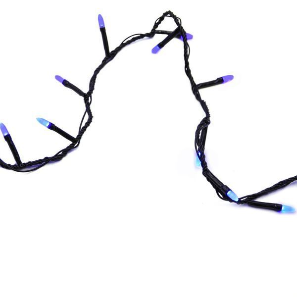 Гирлянда-нить (String-Lights) 200B-3 внутренняя, с чёрным проводом, 10м (Синий цвет) DP-10596 фото