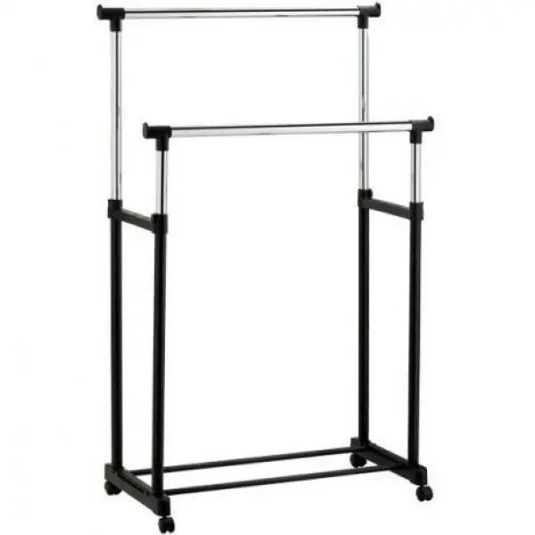 Вешалка стойка для одежды телескопическая Double Pole Mini 1118 фото