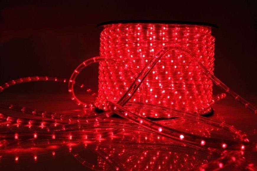 Гирлянда-лента (Rope-Lights) SMD5050-R наружная, с прозрачным проводом, 100м (Красный цвет) DP-9739 фото