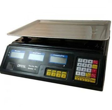 Торговые электровесы со счетчиком цены Crystal CR 50 kg 6v (2gm) sa90753 фото