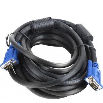 Кабель, переходник с VGA на VGA длинной 5м с двумя фильтрами 3456143 фото