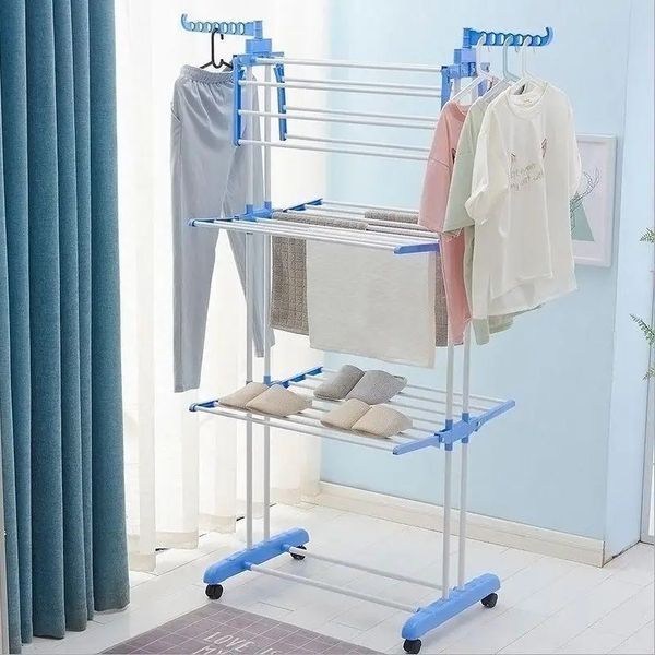Складна сушарка для білизни Garment Rack With Wheels 3203115 фото