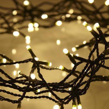 Гирлянда-нить (String-Lights) 200WW-3 внутренняя, с чёрным проводом, 10м (Цвет: белый-теплый) DP-11872 фото