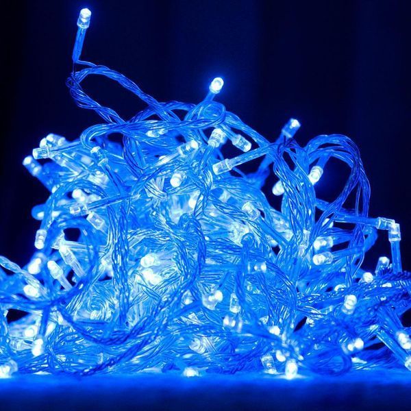 Гірлянда-нитка (String-Lights) 500B-1 внутрішня, з прозорим проводом, 30м (Колір: Синій) DP-НФ-00005719 фото