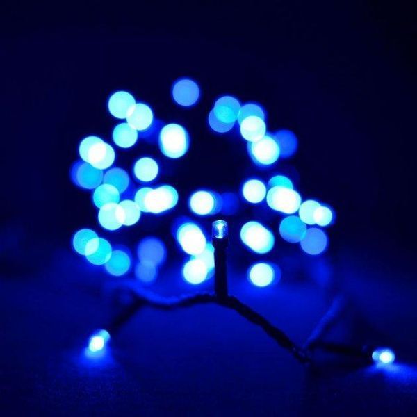 Гірлянда-нитка (String-Lights) 500B-1 внутрішня, з прозорим проводом, 30м (Колір: Синій) DP-НФ-00005719 фото