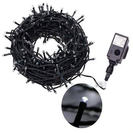 Гірлянда-нитка (String-Lights) 100W-3 внутрішня, з чорним дротом, 7м (Білий колір) DP-10594 фото