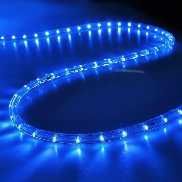 Гірлянда-стрічка (Rope-Lights) Copper Wire100B-3 зовнішня, з прозорим дротом, 10м (Колір: Синій) DP-НФ-00005705 фото
