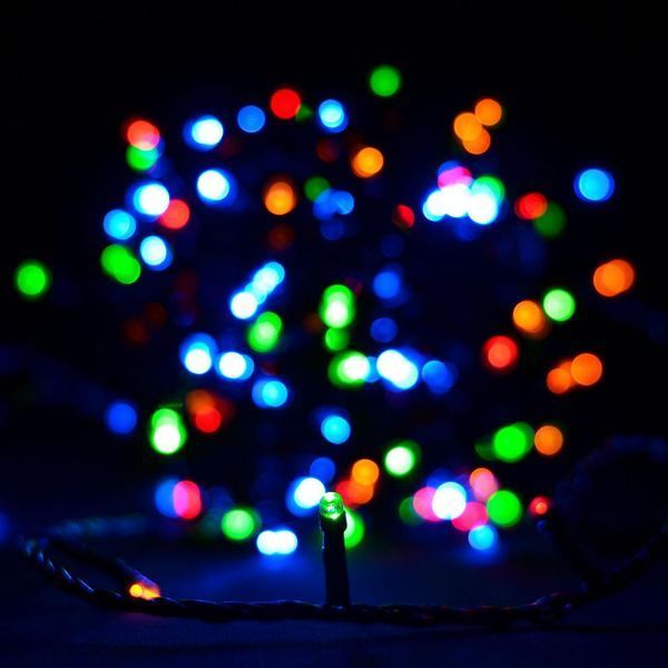 Гірлянда-нитка (String-Lights) 100M-9 внутрішня, з білим проводом, 3м (Різнокольорова) DP-НФ-00005632 фото